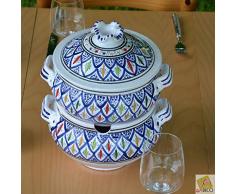 Couscoussier Bakir bleu - Grand modèle