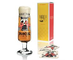 RITZENHOFF Kathrin Stockebrand Verre à bière en Cristal avec 5 couvercles 300 ML