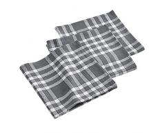 ligne décor 3 serviettes de table 45x45 cm traditio anthracite