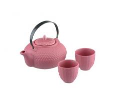 Bia ThÃ©iÃ¨re cÃ©ramique cloutÃ©e Oriental & 2 Tasses Rose Kimono
