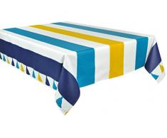 Vent Du Sud Nappe enduite IRATY OcÃ©an 160 x 300, Coton, Marine, 160 x 300 cm