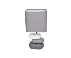 HOMEA 6LCE078GR Lampe, CERAMIQUE, 40 W, Gris, L. L.15.3l.15.3H.30.5CM