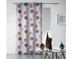 douceur dintérieur rideau a oeillets 140x280 cm polyester odaly cuivre