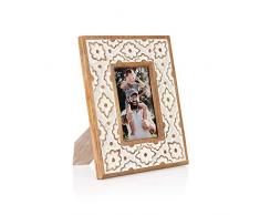 Penguin Home Cadre photo en bois artisanal 4 X 6 (10 X 15 cm), fenÃªtre en vrai verre, supports de fixation murale et chevalet de table, paysage ou portrait, beau design
