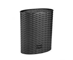 Lou Laguiole 9130AANT01846 Bloc universel Rangement de couteaux de cuisine PolypropylÃ¨ne Noir 18 x 8 x 23 cm