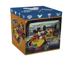 ARDITEX Mickey Mouse Pouf Cube de Rangement, Polyester, Multicolore, 30 x 30 x 30 cm