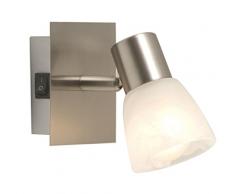 Interrupteur Spot Globo Parry 40Â W E14Â Nickel mat