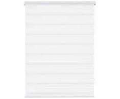 Estores Basic Store Enrouleur Nuit/Jour Blanc 90x6x160 cm Blanc