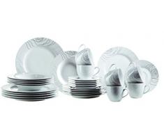 Joseph Maeser 992435 Service de Table, Bone China, Blanc, 30 x 40 x 30 cm