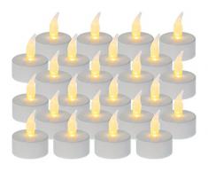 Idena Bougies LED, 24Â plastique blanc 50023