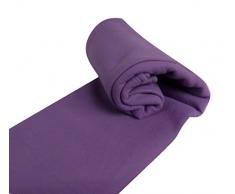 Couverture polaire thermotec 350 grs-infiniment douce - 100% polyester - OURSON - Aubergine O13 - 180 x 220