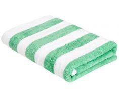 AmazonBasics Serviette de plage Ã rayures Cabana Vert deau - Lot de 1