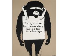 Youframe Kult KANVAS Sticker Mural 12 x 16 Art Travail sur Toile avec imprimé emblématique Laugh Now But One Day Well Be in Charge sur Un Cadre en Aluminium ProBar