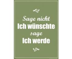 Empire 601780 Empire Poster Sage Nicht Ich Wünschte 60 x 80 cm en Allemand