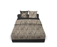 Soleil docre Safari lit, Parure de Drap, Coton, Ecru, 240 x 300 cm