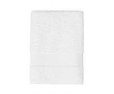 Jalla Serviette de Toilette, Coton Peigné, Blanc, 50x100 cm