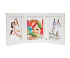 Deknudt Frames S41VF1 H3V Cadre Photo Triptyque Vertical Résine Blanc 13 x 18 cm