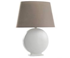 ONLI click your light 233/LG Lampe de table, Céramique, Blanc/Taupe, Grande taille