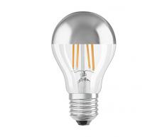 Osram - Ampoule LED Filament Standard Calotte Argentée - 7W Equivalent 60W - Culot E27 - Blanc chaud 2700k - Lot de 6