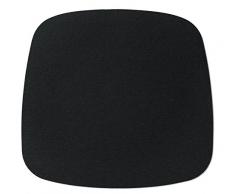 Hey-Sign Eames Plastic Armchair Coussin de Chaise, Laine Vierge, Noir 02ar, 37x35x0,5 cm