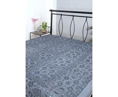 RAJRANG Broderie décorative Travail de Miroir Double Taille Bed Sheet