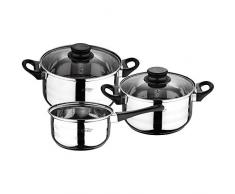 San Ignacio Set de poêles et Batterie de Cuisine 5 pièces 3 cuerpos Argent métallique