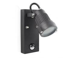 Smartwares GWS-170Â mg rÃ©glable Applique murale avec capteur en acier inoxydable, aluminium, noir, 8Â x 11Â x 17,5Â cm