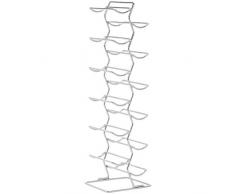 AmazonBasics Casier à bouteilles Style moderne 12 bouteilles Chromé