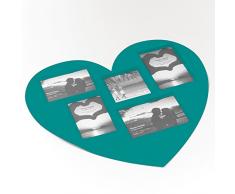 dÃ©corline set de table photos coeurs 45x41cm souvenirs bleu