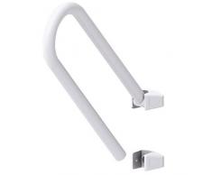 MSV 140699 Barre Toilette et Douche inclinable, Aluminium/Abs, Blanc