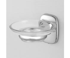 ESH EQUIPEMENT Porte Savon Mural coupelle en Verre Fixations chromÃ©s