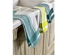 De Witte Lietaer DWL Torchons, 100% Coton, Lot de 6 avec 3 Couleurs Assorties, 6/50x70 cm