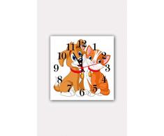 Bonamaison Horloge Murale en MDF, Multicolore, 30 x 30 cm
