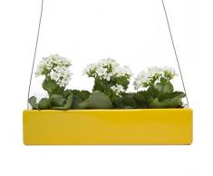 Chive Ragna Vase en céramique en Forme de Pot de Fleur à Suspendre Jaune