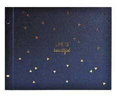 Album photos Ã vis 40 pages noires - Format 37x29cm - LIFE Bleu