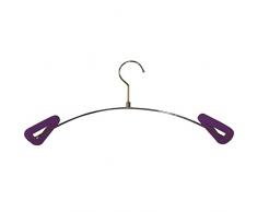 Mondex MON8858-00 Cintre Anti Glisse en mÃ©tal avec Mousse antidÃ©rapante spÃ©cial Veste, Prune