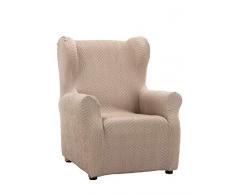 Martina Home electrónica Rey® Fauteuil Nairobi, Ivoire, Oreilles tapissé