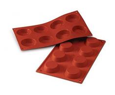 Silikomart 20.015.00.0060 SF015 Moule Forme Tartelette 8 CavitÃ©s Silicone Terre Cuite