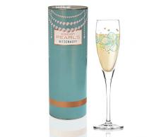 RITZENHOFF Pearls Edition Verre Prosecco de Natalia Yablunovska en cristal, 160 ml, avec des parties en or rose nobles