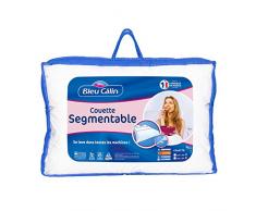 Bleu CÃ¢lin Couette Segmentable 2 Personnes, Lavable Facilement, Blanc, 220x240 cm, KSGB40
