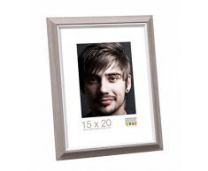 Deknudt Frames S42JF3 Cadre Photo Profil Incliné avec Filet Blanc 20 x 20 cm