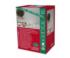 Konstsmide 3176-103 Guirlande Déco Boules en Fil dAluminium + 16 LED Blanc Chaud + Câble Transparent Argenté 1,5 V
