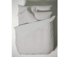 Bianca Plain Dyed Percale Parure de lit lit 150, 100% aldodón, Silver, 240 X 280 + 2 (50 X 85), 3Â