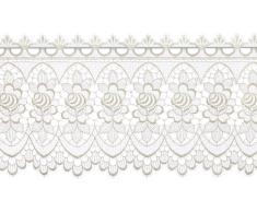 Plauener Spitze by Modespitze 68264_32_e Rideaux Courts Brise-bise 100% Polyester, Crème, Largeur 176 cm