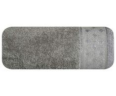 Eurofirany Lot de 3 Serviettes de Toilette en Coton avec Coutures géométriques 70 x 140 cm