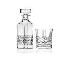 RCR 733583 Brillante Service 7 piÃ¨ces Whisky, verre sonore, 6 verres + 1 bouteille