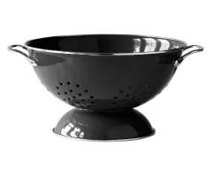 Premier Housewares Passoire rÃ©tro Ãmail Noir 23 cm