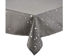 CALITEX Nappe Festive Perledo, Anthracite, 140 x 250 cm