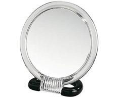 Wenko 3659010100 Miroir cosmétique sur Pied et Mural - 100% et 300%, Plastique, Miroir de à 13 cm, Dimensions 15,5 x 17 x 7,5 cm