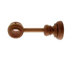Riel Chyc 5430720 Support Tringle à Rideau Extensible en Bois Coloris Noyer 20 x 146 mm